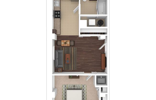 1 bed, 1 bath, 587 sqft, $2,295, Unit H-518