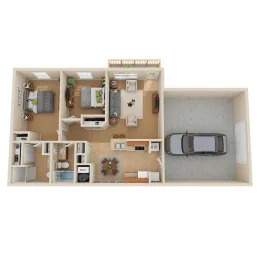 2 beds, 2 baths, 957 sqft, $1,698