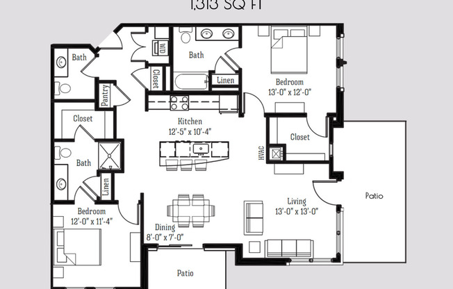 2 beds, 2.5 baths, 1,313 sqft, $2,450, Unit 8333 Globe Drive - 102