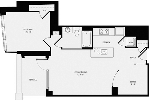 1 bed, 1 bath, 825 sqft, $2,496, Unit 0224