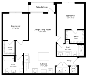 2 beds, 2 baths, 1,021 sqft, $1,902