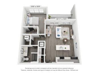 1 bed, 1 bath, 814 sqft, $1,725