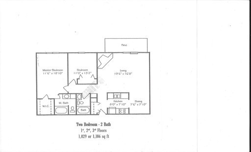 2 beds, 2 baths, 1,029 sqft, $1,269, Unit 2970-035
