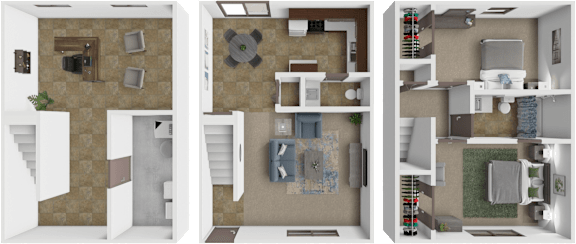 2 beds, 1.5 baths, 1,300 sqft, $1,120