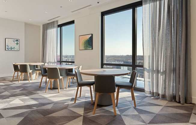 a room filled with furniture and a large window at Platform 4611, Chicago, IL 60640