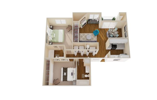 2 beds, 2 baths, 920 sqft, $2,029.85, Unit R202