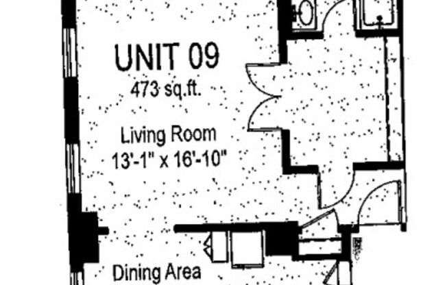 Studio, 1 bath, 301 sqft, $1,425, Unit Wellington 509