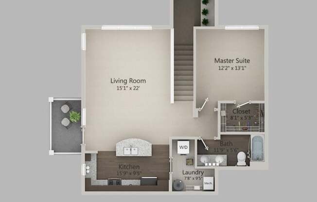 1 bed, 1 bath, $1,746