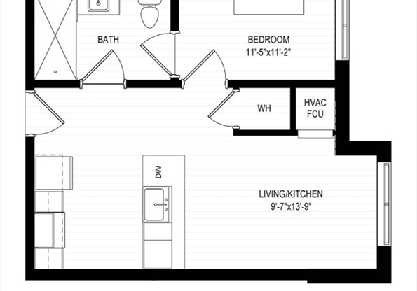 1 bed, 1 bath, 560 sqft, $2,200, Unit 313