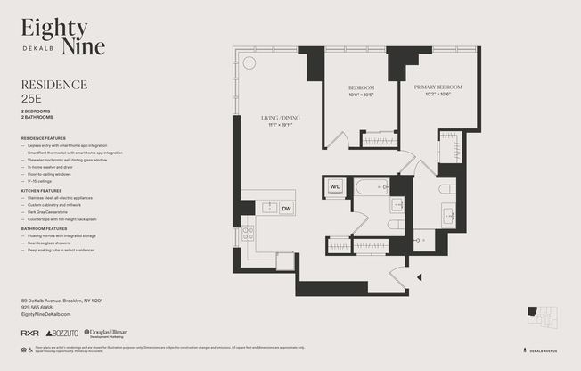 2 beds, 2 baths, $7,950, Unit 25E