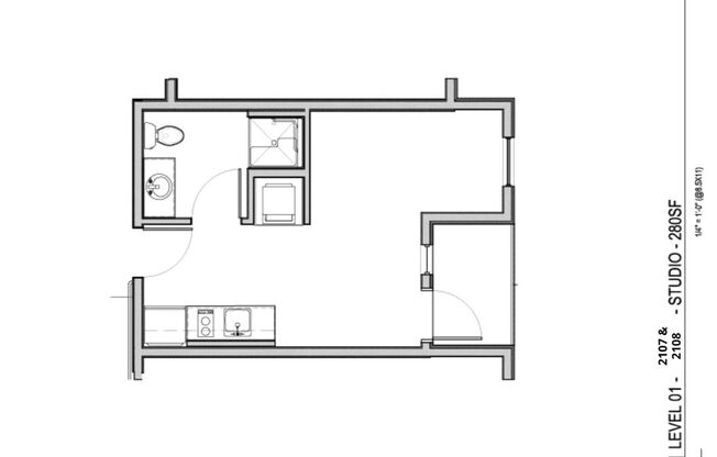 Studio, 1 bath, 366 sqft, $1,049, Unit 2108