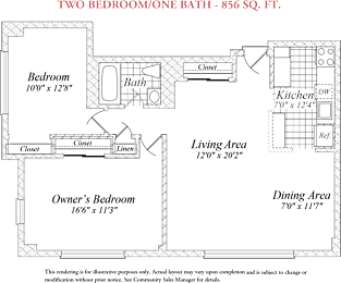 2 beds, 1 bath, 856 sqft, $2,048