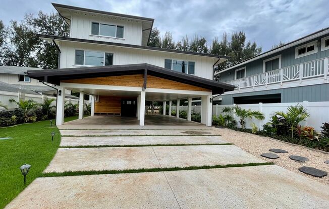 FULLY FURNISHED, STUNNING, BRAND NEW CONSTRUCTION,  Haleiwa Home for Rent! BEACH VIEWS!