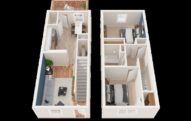2 beds, 1.5 baths, 1,050 sqft, $1,300, Unit Memorial Drive - E