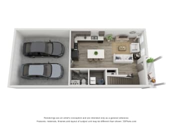 2 beds, 1.5 baths, 1,050 sqft, $1,627