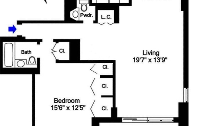 1 bed, 1.5 baths, 974 sqft, $5,000, Unit 22B