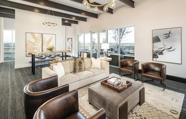 Posh Lounge Area In Clubhouse at Parc West Apartments, Utah, 84020