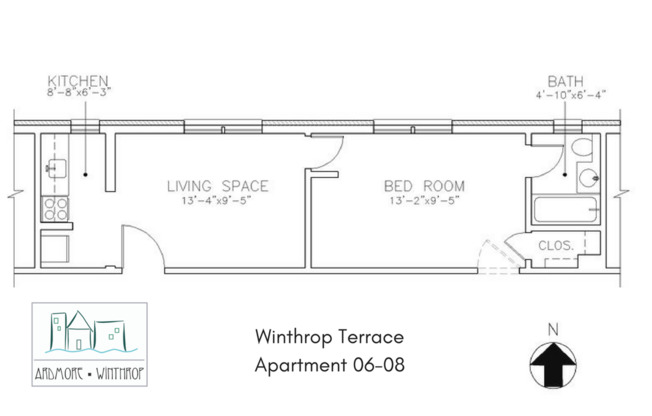 Studio, 1 bath, 233 sqft, $1,400, Unit 806