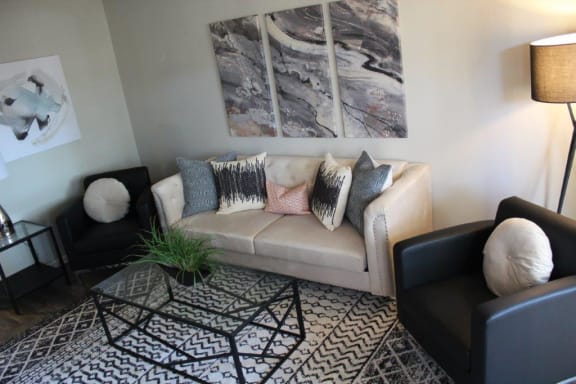 living room white sofas