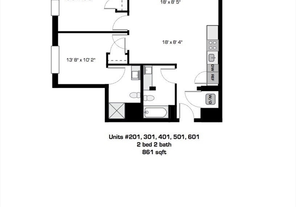 2 beds, 2 baths, 900 sqft, $3,875, Unit 301