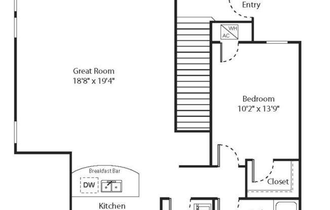 1 bed, 1 bath, 941 sqft, $1,516