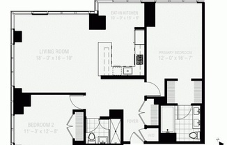 2 beds, 2 baths, 1,220 sqft, $7,950, Unit 40B