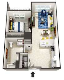 1 bed, 1 bath, 798 sqft, $1,730