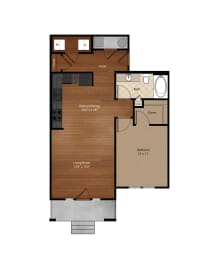 1 bed, 1 bath, 782 sqft, $1,130