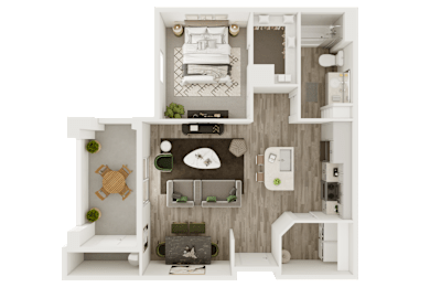 1 bed, 1 bath, 894 sqft, $1,595