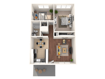 2 beds, 1 bath, 846 sqft, $2,589