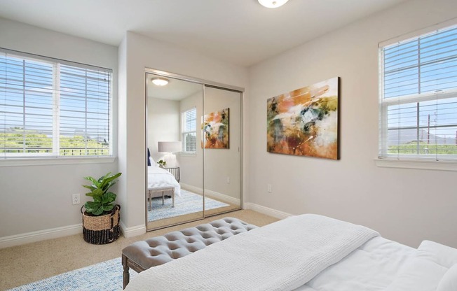 Bedroom Interior at Madison Toluca, North Hollywood, California