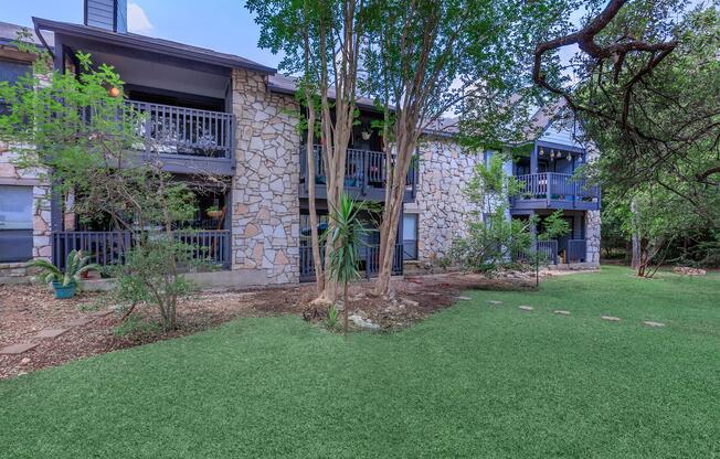 a large lawn in front of a house