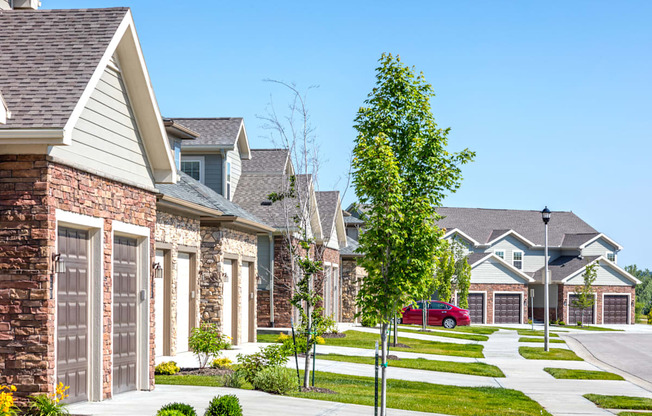 street view of townhomes at Prairie Pines Townhomes, Shawnee