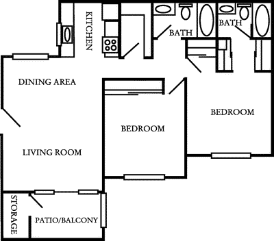 2 beds, 2 baths, 946 sqft, $2,691, Unit 725