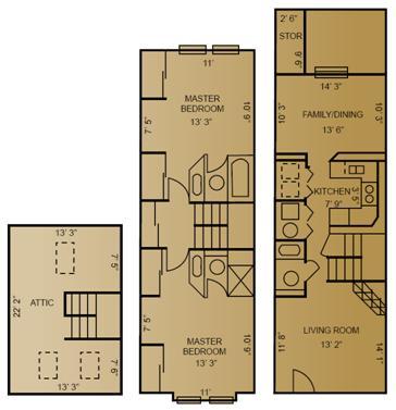 2 beds, 2.5 baths, 1,438 sqft, $1,960, Unit 009