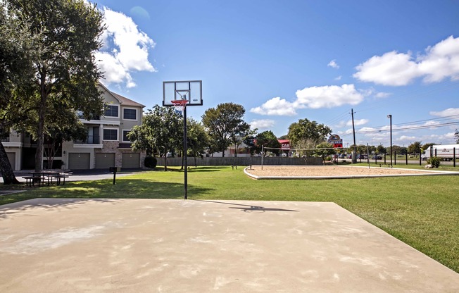 Enjoy a game of basketball or sand volleyball at Alister Sunset Valley in Austin, TX.