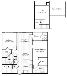 2 beds, 2 baths, 1,181 sqft, $2,660