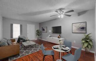 our apartments offer a living room and dining room