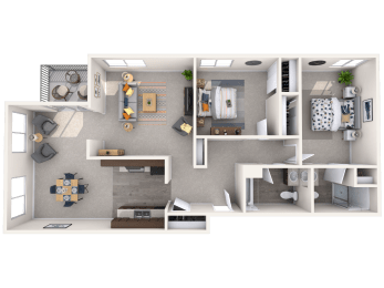 2 beds, 2 baths, 1,160 sqft, $2,418
