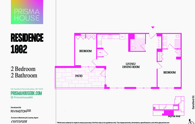 2 beds, 2 baths, $6,500, Unit 1002