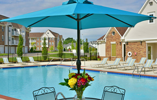 Poolside Sitting Area at Irene Woods Apartments, Tennessee