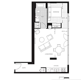 1 bed, 1 bath, 694 sqft, $1,707