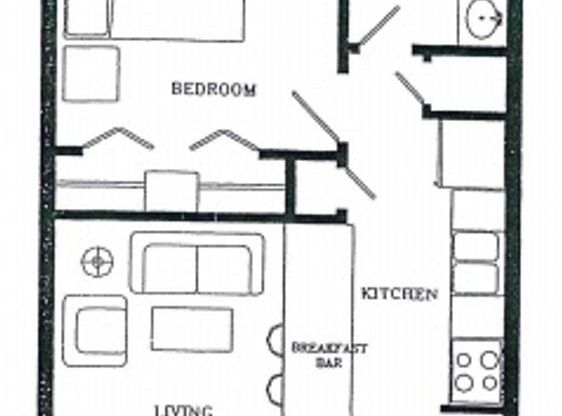 1 bed, 1 bath, 550 sqft, $1,655, Unit 640-108