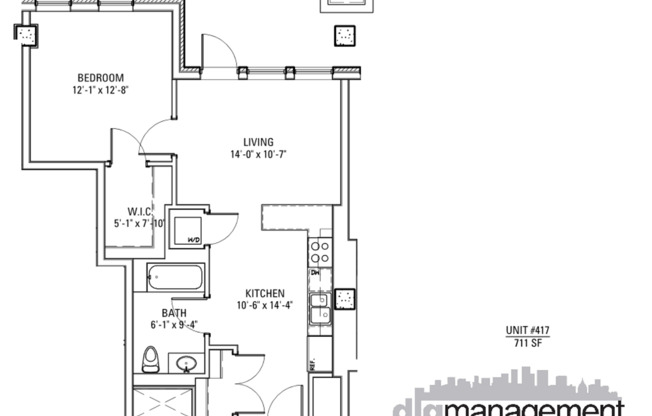 1 bed, 1 bath, 642 sqft, $3,160, Unit 3833-417