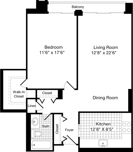 1 bed, 1 bath, 780 sqft, $1,742, Unit 0113