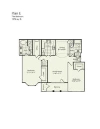 2 beds, 2 baths, 1,272 sqft, $2,095