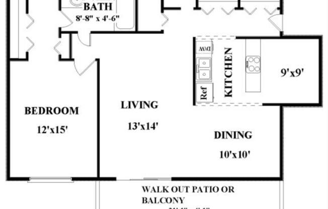 1 bed, 1 bath, 900 sqft, $1,220