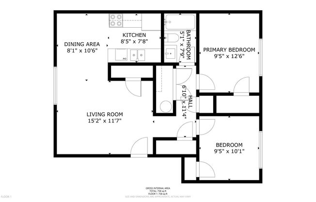2 beds, 1 bath, $1,275, Unit 132