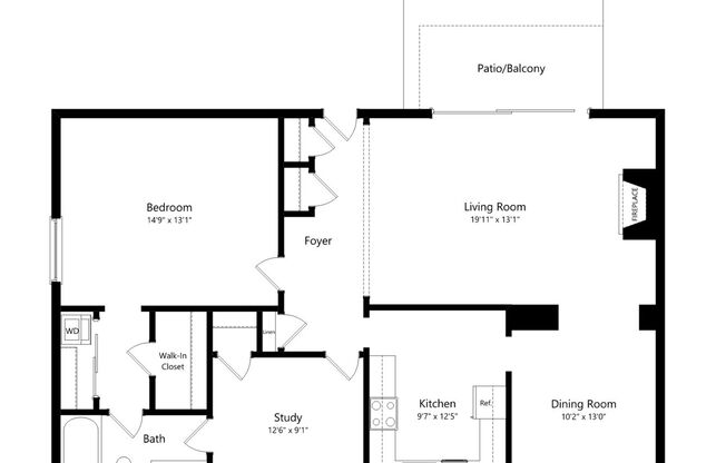 1 bed, 1 bath, 1,240 sqft, $1,700