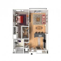 1 bed, 1 bath, 758 sqft, $2,878